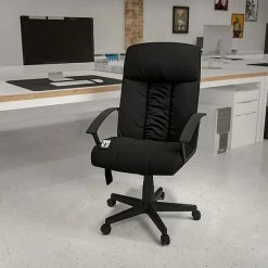 Alternative view of Emma+Oliver Emma And Oliver High Back Ergonomic Massage Black LeatherSoft Ripple Office Chair, Remote Pocket