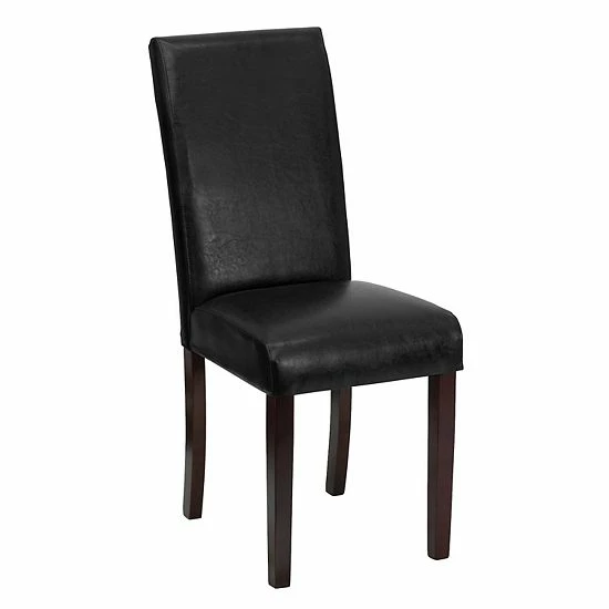 Emma+Oliver Emma And Oliver Ivory LeatherSoft Panel Back Parsons Chair 6 Emma+Oliver Emma And Oliver Ivory LeatherSoft Panel Back Parsons Chair - Image 6