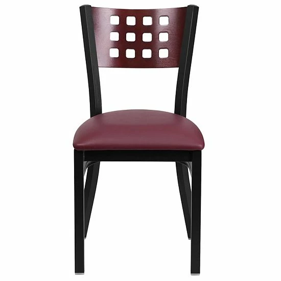 Emma+Oliver Emma and Oliver Black Cutout Back Metal Dining Chair - Mahogany Wood Back & Seat Mahoganyblackblack Emma+Oliver Emma And Oliver Black Cutout Back Metal Dining Chair - Mahogany Wood Back & Seat Mahoganyblackblack -Emma+Oliver shop unnamed file 4166