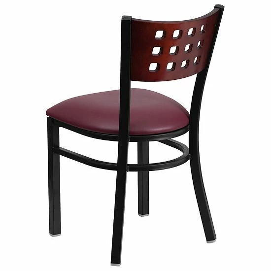 Emma+Oliver Emma and Oliver Black Cutout Back Metal Dining Chair - Mahogany Wood Back & Seat Mahoganyblackblack Emma+Oliver Emma And Oliver Black Cutout Back Metal Dining Chair - Mahogany Wood Back & Seat Mahoganyblackblack -Emma+Oliver shop unnamed file 4167