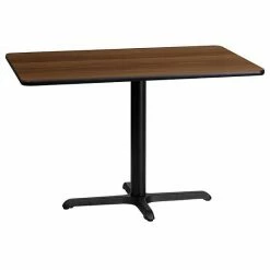 Emma+Oliver Emma And Oliver 24"x42" Rectangular Mahogany Laminate Table Top With 23.5"x29.5" Base Black -Emma+Oliver shop unnamed file 4198