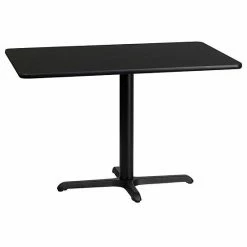 Emma+Oliver Emma And Oliver 24"x42" Rectangular Mahogany Laminate Table Top With 23.5"x29.5" Base Black -Emma+Oliver shop unnamed file 4199