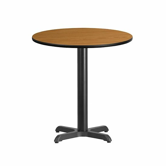 Emma+Oliver Emma and Oliver 24" Round Walnut Laminate Table Top with 22"x22" Table Height Base Mahogany Emma+Oliver Emma And Oliver 24" Round Walnut Laminate Table Top With 22"x22" Table Height Base Mahogany -Emma+Oliver shop unnamed file 4238