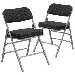 Emma+Oliver Emma And Oliver 2 Pack Premium Curved Triple Braced & Double Hinged Burgundy Fabric Metal Folding Chair -Emma+Oliver shop unnamed file 424