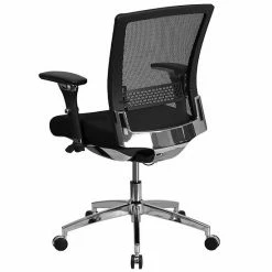 Emma+Oliver Emma And Oliver 24/7 300lb. Mid-Back Black LeatherSoft Ergonomic Office Chair-Seat Slider/Lumbar Black Fabric -Emma+Oliver shop unnamed file 4266