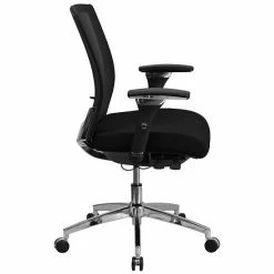Emma+Oliver Emma And Oliver 24/7 300lb. Mid-Back Black LeatherSoft Ergonomic Office Chair-Seat Slider/Lumbar Black Fabric -Emma+Oliver shop unnamed file 4267