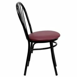 Emma+Oliver Emma And Oliver Fan Back Metal Chair - Burgundy Vinyl Seat 4 Emma+Oliver Emma And Oliver Fan Back Metal Chair - Burgundy Vinyl Seat -Emma+Oliver shop unnamed file 4275