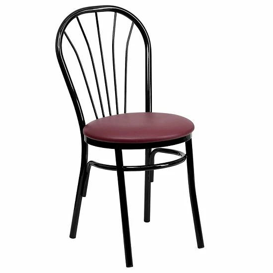Emma+Oliver Emma and Oliver Fan Back Metal Chair - Burgundy Vinyl Seat Emma+Oliver Emma And Oliver Fan Back Metal Chair - Burgundy Vinyl Seat -Emma+Oliver shop unnamed file 4276