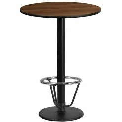 Emma+Oliver Emma And Oliver 24"RD Mahogany Laminate Bar Table Top-18"RD Base/Foot Ring Walnut 6 Emma+Oliver Emma And Oliver 24"RD Mahogany Laminate Bar Table Top-18"RD Base/Foot Ring Walnut -Emma+Oliver shop unnamed file 4285