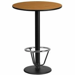 Emma+Oliver Emma And Oliver 24"RD Mahogany Laminate Bar Table Top-18"RD Base/Foot Ring Walnut 7 Emma+Oliver Emma And Oliver 24"RD Mahogany Laminate Bar Table Top-18"RD Base/Foot Ring Walnut -Emma+Oliver shop unnamed file 4286