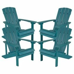 Emma+Oliver Emma And Oliver Set Of 4 Outdoor Gray All-Weather Poly Resin Wood Adirondack Chairs -Emma+Oliver shop unnamed file 43