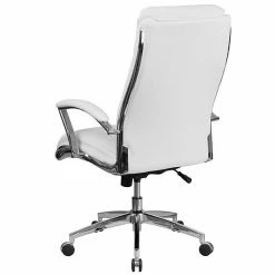 Emma+Oliver Emma And Oliver High Back Designer White LeatherSoft Smooth Swivel Office Chair With Arms -Emma+Oliver shop unnamed file 4312