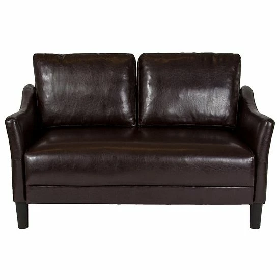 Emma+Oliver Emma and Oliver Living Room Loveseat Couch with Single Cushion in Brown LeatherSoft Emma+Oliver Emma And Oliver Living Room Loveseat Couch With Single Cushion In Brown LeatherSoft -Emma+Oliver shop unnamed file 4316