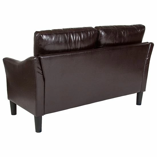 Emma+Oliver Emma and Oliver Living Room Loveseat Couch with Single Cushion in Brown LeatherSoft Emma+Oliver Emma And Oliver Living Room Loveseat Couch With Single Cushion In Brown LeatherSoft -Emma+Oliver shop unnamed file 4317