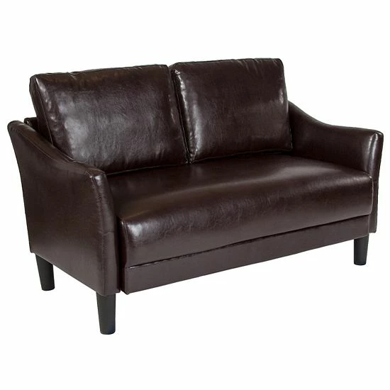 Emma+Oliver Emma and Oliver Living Room Loveseat Couch with Single Cushion in Brown LeatherSoft Emma+Oliver Emma And Oliver Living Room Loveseat Couch With Single Cushion In Brown LeatherSoft -Emma+Oliver shop unnamed file 4321