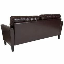 Emma+Oliver Emma And Oliver Living Room Sofa Couch, Tailored Arms In Dark Gray Fabric Black Leathersoft 9 Emma+Oliver Emma And Oliver Living Room Sofa Couch, Tailored Arms In Dark Gray Fabric Black Leathersoft -Emma+Oliver shop unnamed file 4324