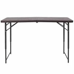 Emma+Oliver Emma And Oliver 4-Foot Height Adjustable Bi-Fold Brown Plastic Folding Table With Handle 3 Emma+Oliver Emma And Oliver 4-Foot Height Adjustable Bi-Fold Brown Plastic Folding Table With Handle -Emma+Oliver shop unnamed file 4353