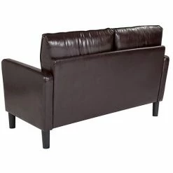 Emma+Oliver Emma And Oliver Living Room Loveseat Couch With Straight Arms In Brown LeatherSoft Black Leathersoft 2 Emma+Oliver Emma And Oliver Living Room Loveseat Couch With Straight Arms In Brown LeatherSoft Black Leathersoft -Emma+Oliver shop unnamed file 4373