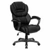 Emma+Oliver Emma And Oliver High Back Brown LeatherSoft Executive Swivel Ergonomic Office Chair With Arms