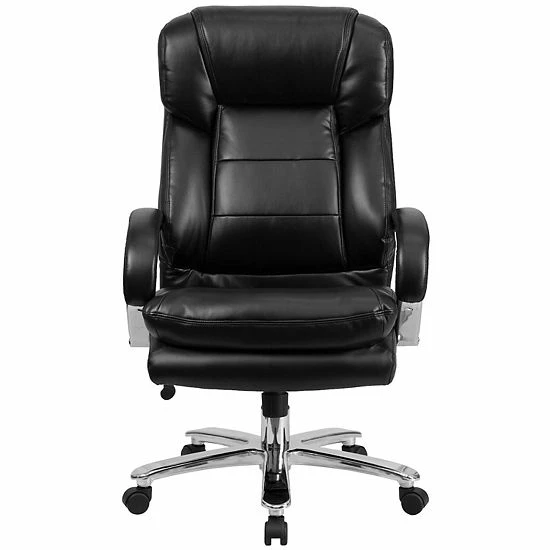 Emma+Oliver Emma And Oliver 24/7 500 Lb. Big & Tall Black LeatherSoft Ergonomic Office Chair With Loop Arms 4 Emma+Oliver Emma And Oliver 24/7 500 Lb. Big & Tall Black LeatherSoft Ergonomic Office Chair With Loop Arms - Image 4