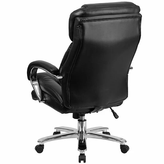 Emma+Oliver Emma And Oliver 24/7 500 Lb. Big & Tall Black LeatherSoft Ergonomic Office Chair With Loop Arms 5 Emma+Oliver Emma And Oliver 24/7 500 Lb. Big & Tall Black LeatherSoft Ergonomic Office Chair With Loop Arms - Image 5