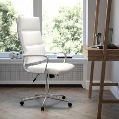 Alternative view of Emma+Oliver Emma And Oliver High Back Black LeatherSoft Contemporary Panel Executive Swivel Office Chair
