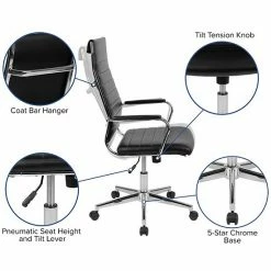 Emma+Oliver Emma And Oliver High Back Black LeatherSoft Ribbed Executive Swivel Office Chair - Desk Chair 9 Emma+Oliver Emma And Oliver High Back Black LeatherSoft Ribbed Executive Swivel Office Chair - Desk Chair -Emma+Oliver shop unnamed file 4462