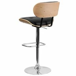 Emma+Oliver Emma And Oliver Beech Bentwood Adjustable Height Barstool With Tufted Upholstery -Emma+Oliver shop unnamed file 4496
