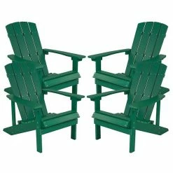Emma+Oliver Emma And Oliver Set Of 4 Outdoor Gray All-Weather Poly Resin Wood Adirondack Chairs -Emma+Oliver shop unnamed file 45
