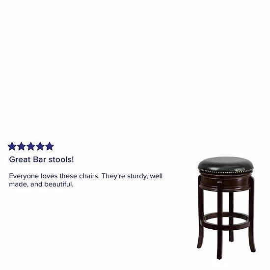 Emma+Oliver Emma and Oliver 29"H Backless Light Cherry Wood Swivel Barstool with Carved Apron Emma+Oliver Emma And Oliver 29"H Backless Light Cherry Wood Swivel Barstool With Carved Apron -Emma+Oliver shop unnamed file 4537