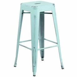 Emma+Oliver Emma And Oliver Commercial Grade 30"H Backless Distressed Yellow Metal Indoor-Outdoor Barstool -Emma+Oliver shop unnamed file 454