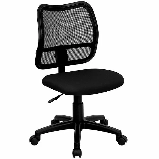 Emma+Oliver Emma And Oliver Mid-Back Gray Mesh Swivel Task Office Chair Navy Blue 7 Emma+Oliver Emma And Oliver Mid-Back Gray Mesh Swivel Task Office Chair Navy Blue - Image 7