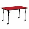 Emma+Oliver Emma And Oliver Mobile 24x60 Yellow HP Laminate Adjustable Activity Table