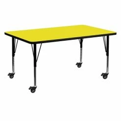 Emma+Oliver Emma And Oliver Mobile 24x60 Yellow HP Laminate Preschool Activity Table -Emma+Oliver shop unnamed file 4580