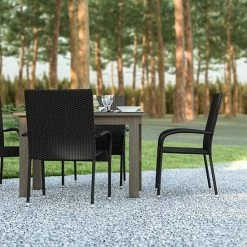 Emma+Oliver Emma And Oliver Sala Stacking All-Weather Black Wicker Wrapped Powder Coated Steel Patio Club Chair For Indoor And Outdoor Use - Set Of 4 -Emma+Oliver shop unnamed file 4585