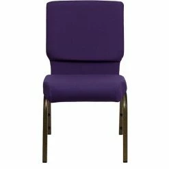 Emma+Oliver Emma And Oliver Stacking Auditorium Chair With 19" Seat - Royal Purple Fabric/Gold Vein Frame -Emma+Oliver shop unnamed file 4591