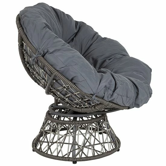 Emma+Oliver Emma and Oliver Swivel Patio Chair with Dark Gray Cushion Emma+Oliver Emma And Oliver Swivel Patio Chair With Dark Gray Cushion -Emma+Oliver shop unnamed file 4597