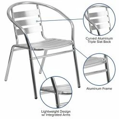 Emma+Oliver Emma And Oliver Aluminum Indoor-Outdoor Stack Chair With Triple Slat Back And Arms -Emma+Oliver shop unnamed file 4609