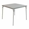 Emma+Oliver Emma And Oliver Brown Foldable Card Table With Vinyl Table Top - Game Table - Portable Table