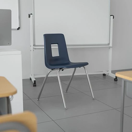 Emma+Oliver Emma And Oliver Black Student Stack School Chair - 18-inch 2 Emma+Oliver Emma And Oliver Black Student Stack School Chair - 18-inch - Image 2