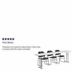 Emma+Oliver Emma And Oliver 8-Foot Plastic Folding Training Table Set With 3 Black Plastic Stack Chairs 5 Emma+Oliver Emma And Oliver 8-Foot Plastic Folding Training Table Set With 3 Black Plastic Stack Chairs -Emma+Oliver shop unnamed file 4654