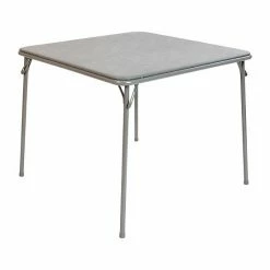 Emma+Oliver Emma And Oliver Brown Foldable Card Table With Vinyl Table Top - Game Table - Portable Table -Emma+Oliver shop unnamed file 466