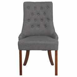 Emma+Oliver Emma And Oliver Gray Fabric Tufted Chair With Curved Mahogany Legs 2 Emma+Oliver Emma And Oliver Gray Fabric Tufted Chair With Curved Mahogany Legs -Emma+Oliver shop unnamed file 4695