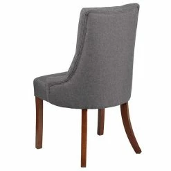 Emma+Oliver Emma And Oliver Gray Fabric Tufted Chair With Curved Mahogany Legs 3 Emma+Oliver Emma And Oliver Gray Fabric Tufted Chair With Curved Mahogany Legs -Emma+Oliver shop unnamed file 4696