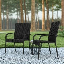 Emma+Oliver Emma And Oliver Sala Stacking All-Weather Black Wicker Wrapped Powder Coated Steel Patio Club Chair For Indoor And Outdoor Use - Set Of 2 -Emma+Oliver shop unnamed file 4700