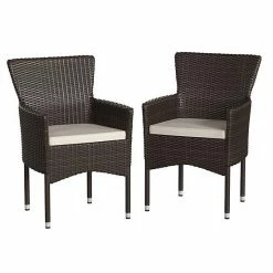 Emma+Oliver Emma And Oliver Ina Set Of 2 Modern Black Wicker Patio Chairs With Removable Gray Cushions For Indoor And Outdoor Use Espressocream -Emma+Oliver shop unnamed file 4707