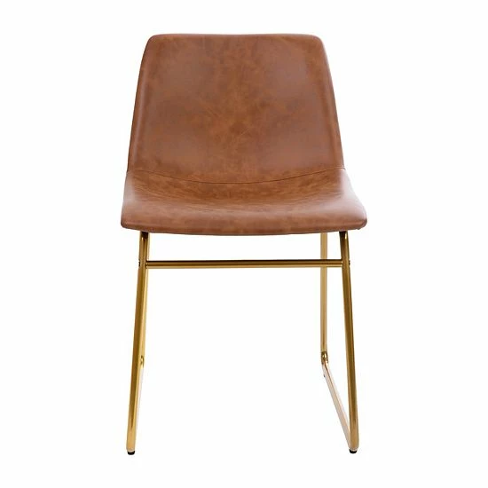 Emma+Oliver Emma And Oliver 18 Inch Indoor Dining Table Chairs, Light Brown LeatherSoft/Black Frame-Set Of 2 Lightgrayblack 4 Emma+Oliver Emma And Oliver 18 Inch Indoor Dining Table Chairs, Light Brown LeatherSoft/Black Frame-Set Of 2 Lightgrayblack - Image 4