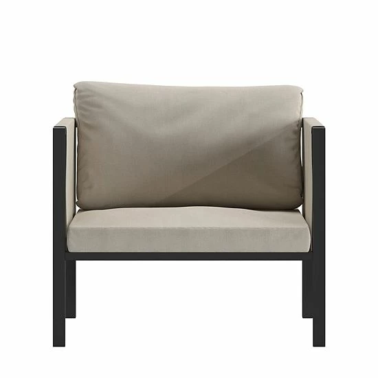 Emma+Oliver Emma and Oliver Adelina Indoor Outdoor Patio Lounge Chair, Black Steel Framed Club Chair with Beige Cushions and 2 Storage Pockets Light Gray Emma+Oliver Emma And Oliver Adelina Indoor Outdoor Patio Lounge Chair, Black Steel Framed Club Chair With Beige Cushions And 2 Storage Pockets Light Gray -Emma+Oliver shop unnamed file 4726
