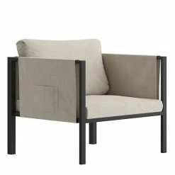 Emma+Oliver Emma And Oliver Adelina Indoor Outdoor Patio Lounge Chair, Black Steel Framed Club Chair With Beige Cushions And 2 Storage Pockets Light Gray 5 Emma+Oliver Emma And Oliver Adelina Indoor Outdoor Patio Lounge Chair, Black Steel Framed Club Chair With Beige Cushions And 2 Storage Pockets Light Gray -Emma+Oliver shop unnamed file 4728