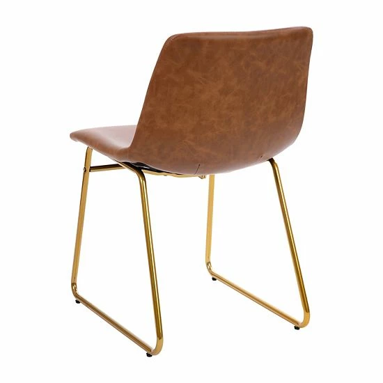Emma+Oliver Emma And Oliver 18 Inch Indoor Dining Table Chairs, Light Brown LeatherSoft/Black Frame-Set Of 2 Lightgrayblack 5 Emma+Oliver Emma And Oliver 18 Inch Indoor Dining Table Chairs, Light Brown LeatherSoft/Black Frame-Set Of 2 Lightgrayblack - Image 5